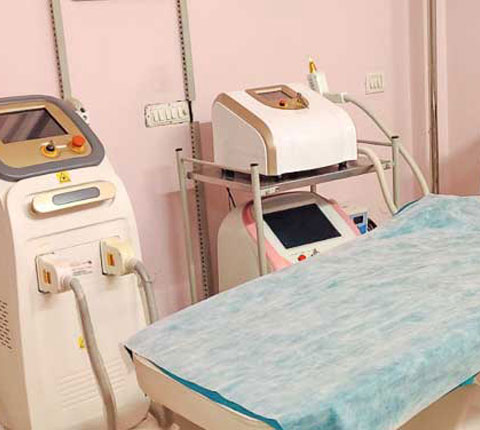Diode and Q switch laser machines at Radiance Aesthetic Clinic